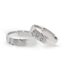  KARIKAGYŰRŰ PÁRBAN 14K ARANY 9 GR, CIRKÓNIA KŐVEL gyűrű