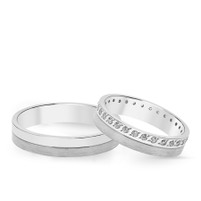  KARIKAGYŰRŰ PÁRBAN EZÜST 925 8,9 GR, CIRKÓNIA KŐVEL gyűrű