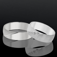  KARIKAGYŰRŰ PÁRBAN EZÜST 925 9,18 GR, CIRKÓNIA KŐVEL gyűrű