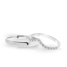  KARIKAGYŰRŰ PÁRBAN SOLID ELEGANCE 14K ARANY CIRKÓNIA KŐVEL gyűrű