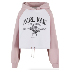 Karl Kani Woven Signature Street Academy Crop Raglan pulóver Női Rózsaszín S női pulóver, kardigán