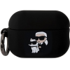 Karl Lagerfeld 3D Logo NFT Karl and Choupette szilikon tok az AirPods Pro 2 készülékhez Black