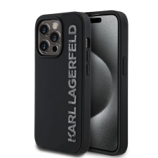 Karl Lagerfeld 3D Rubber Glitter Logo tok iPhone 14 Pro készülékhez fekete (901507) tok és táska