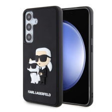 Karl Lagerfeld 3D Rubber hátlaptok Samsung Galaxy S24 Karl and Choupette fekete tok és táska