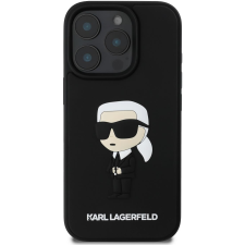 Karl Lagerfeld 3D Rubber Ikonik iPhone 16 Pro Max Black tok (KLHCP16X3DRKINK) tok és táska