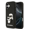 Karl Lagerfeld 3D Rubber Karl and Choupette tok iPhone 17 készülékhez fekete