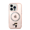 Karl Lagerfeld and Choupette MagSafe NFT hátlap tok Apple iPhone 14 Pro Max, rózsaszín