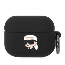 Karl Lagerfeld Apple Airpods Pro 2 KARL LAGERFELD KLAP2RUNIKK Liquid Silicon Tartó - Fekete audió kellék