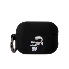 Karl Lagerfeld Apple Airpods Pro 2 KARL LAGERFELD KLAP2RUNKC Liquid Silicon Tartó - Fekete fülhallgató, fejhallgató tok