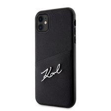 Karl Lagerfeld Apple iPhone 11 KARL LAGERFELD KLHCN61SAPKSK Hátlap - Fekete tok tok és táska