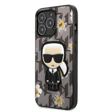 Karl Lagerfeld Apple iPhone 13 Pro Max KARL LAGERFELD KLHCP13XPMNFIK1 Hátlap - Szürke tok és táska