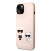 Karl Lagerfeld Apple iPhone 14 KARL LAGERFELD KLHCP14SSSKCI Liquid Silicon Hátlap - Rózsaszín