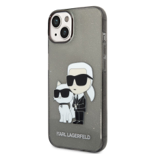 Karl Lagerfeld Apple iPhone 14 Plus KARL LAGERFELD KLHCP14MHNKCTGK Glitter Hátlap - Fekete tok és táska