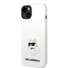 Karl Lagerfeld Apple iPhone 14 Plus KARL LAGERFELD KLHCP14MSNCHBCH Liquid Hátlap - Fehér tok és táska