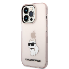 Karl Lagerfeld Apple iPhone 14 Pro KARL LAGERFELD KLHCP14LHNCHTCP TPU Hátlap - Rózsaszín tok és táska
