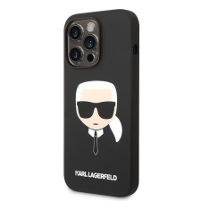 Karl Lagerfeld Apple iPhone 14 Pro KARL LAGERFELD KLHCP14LSLKHBK Liquid Silicon Hátlap - Fekete tok és táska