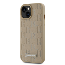 Karl Lagerfeld Apple iPhone 15 KARL LAGERFELD KLHMP15SPKHPORPE Magsafe Hátlap - Bézs tok és táska