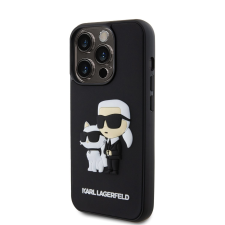 Karl Lagerfeld Apple iPhone 15 Pro KARL LAGERFELD KLHCP15L3DRKCNK Hátlap - Fekete tok és táska