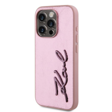 Karl Lagerfeld Apple iPhone 15 Pro KARL LAGERFELD KLHCP15LPFMFBKMP Hátlap - Rózsaszín tok és táska