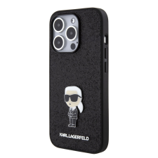 Karl Lagerfeld Apple iPhone 16 Pro KARL LAGERFELD KLHCP16LGKNPSK Glitter Hátlap - Fekete tok és táska
