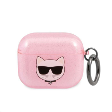 Karl Lagerfeld Choupette Apple Airpods 3 szilikon tok pink (KLA3UCHGP) fülhallgató, fejhallgató tok