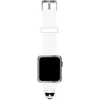 Karl Lagerfeld Choupette Head Apple Watch S1/2/3/4/5/6/7/SE Szilikon szíj 38/40mm - Fehér (KLD820WHT)