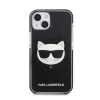 Karl Lagerfeld Choupette Head TPE szilikon hátlap tok Apple iPhone 13, fekete