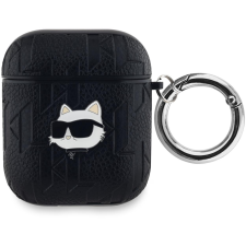  Karl Lagerfeld Embossed Choupette Head AirPods 1/2 fekete PU tok (KLA2PGCHPK) fülhallgató, fejhallgató tok