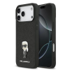 Karl Lagerfeld Fixed Glitter Metal Ikonik tok iPhone 17 Pro Max készülékhez fekete
