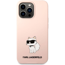 Karl Lagerfeld folyékony szilikon Choupette NFT hátlap iPhone 13 Pro rózsaszínű készülékhez tok és táska