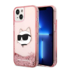 Karl Lagerfeld Glitter Choupette Head Apple iPhone 14 Plus hátlap tok, rózsaszín