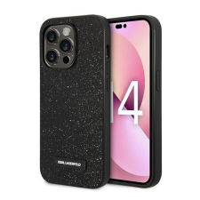 Karl Lagerfeld Glitter Plaque Apple iPhone 14 Pro hátlap tok, fekete tok és táska