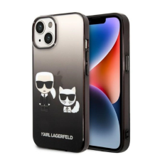 Karl Lagerfeld Gradient Ikonik Karl & Choupette Apple iPhone 14 hátlap tok, fekete tok és táska