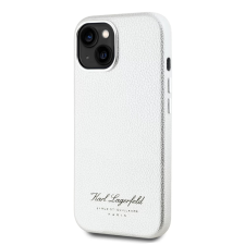 Karl Lagerfeld Grained PU Hotel RSG hátlaptok iPhone 15 szürke tok és táska