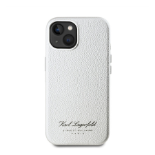 Karl Lagerfeld Grained PU Hotel RSG iPhone 15 hátlap tok, ezüst tok és táska