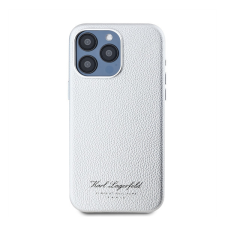 Karl Lagerfeld Grained PU Hotel RSG iPhone 15 Pro Max hátlap tok, ezüst tok és táska