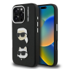 Karl Lagerfeld Grained PU K&amp;CH Heads tok iPhone 16 Pro készülékhez fekete