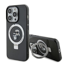 Karl Lagerfeld gyűrűs Karl&amp;Choupette MagSafe tok iPhone 14 Pro - fekete tok és táska