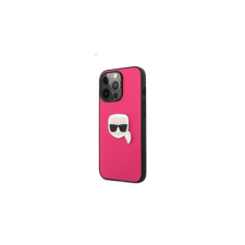 Karl Lagerfeld Head bőr hátlap tok Apple iPhone 13 Pro, rózsaszín tok és táska