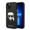 Karl Lagerfeld Head Saffiano bőr hátlap tok Apple iPhone 14 Plus, fekete