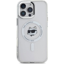 Karl Lagerfeld IML Choupette Head Metal Frame iPhone 16 Pro átlátszó MagSafe tok tok és táska