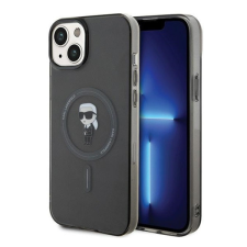 Karl Lagerfeld IML Ikonik MagSafe Apple iPhone 15 Plus hátlap tok, fekete tok és táska