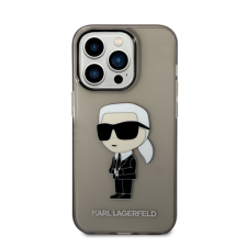 Karl Lagerfeld IML Ikonik NFT hátlap tok Apple iPhone 14 Pro, fekete tok és táska
