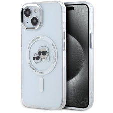 Karl Lagerfeld IML K&CH Heads Metal Frame MagSafe iPhone 13 átlátszó tok tok és táska