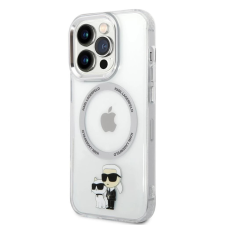 Karl Lagerfeld IML Karl and Choupette MagSafe tok iPhone 13 Pro készülékhez átlátszó tok és táska