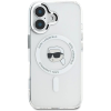 Karl Lagerfeld IML Karl Head Metal Frame MagSafe iPhone 16 átlátszó tok