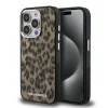 Karl Lagerfeld IML Leopard iPhone 15 Pro Max MagSafe kompatibilis leopárd mintás hátlap tok, barna