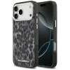 Karl Lagerfeld IML Leopard Pattern Apple iPhone 17 Pro Max MagSafe kompatibilis hátlap tok, leopárd minta, fekete