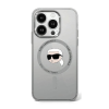 Karl Lagerfeld IML Metal Karl Head iPhone 16 Pro MagSafe kemény hátlap tok, fekete KLHMP16LHLSKIK