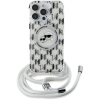 Karl Lagerfeld IML Monogram Crossbody K and CH Heads iPhone 16 Pro Max átlátszó MagSafe tok